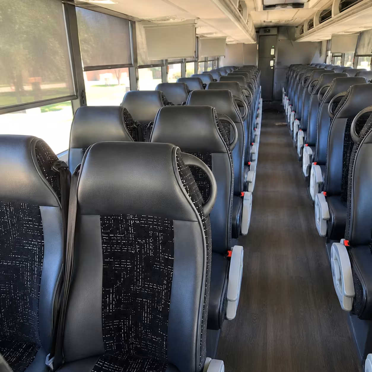 56 passenger charter bus inside