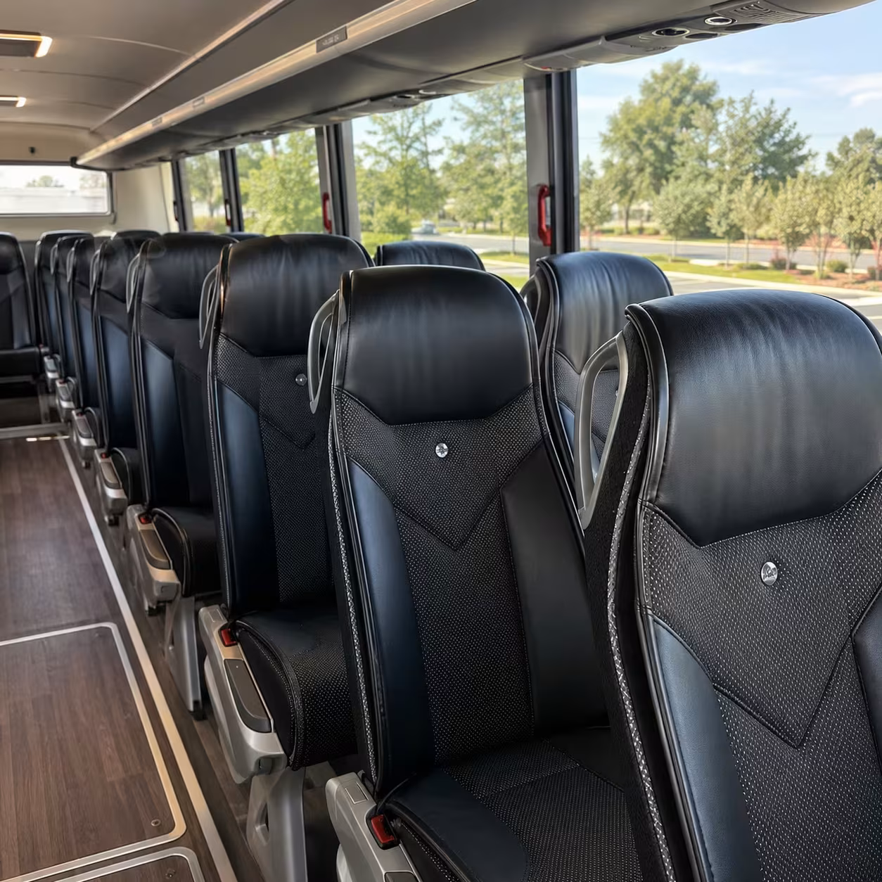 56 passenger charter bus interior